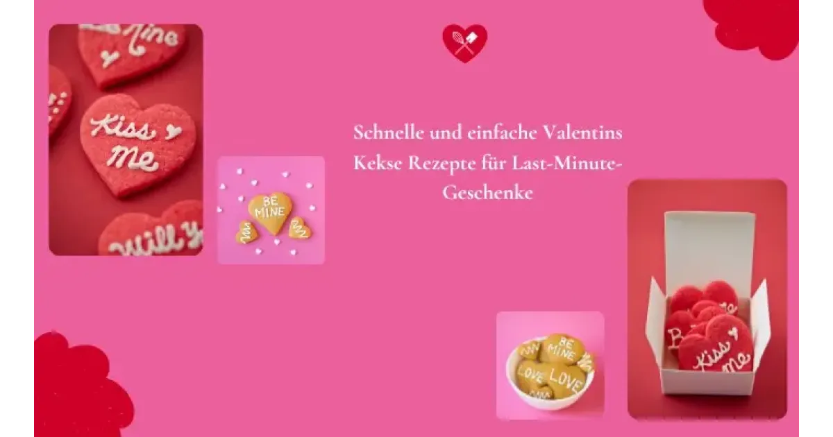 Schnelle und einfache Valentins Kekse Rezepte für Last-Minute-Geschenke