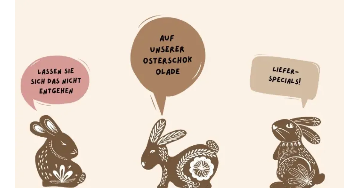 Verpassen Sie nicht unsere Sonderangebote für den Schokoladenversand zu Ostern!