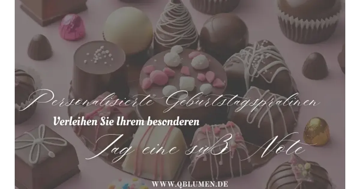 Personalisierte Geburtstagspralinen: Verleihen Sie Ihrem besonderen Tag eine süße Note
