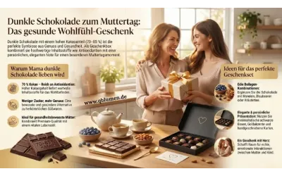 Dunkle Schokolade Muttertag: Gesunde Geschenk-Ideen für Mama