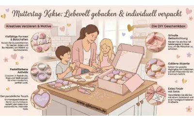 Muttertag Kekse Ideen – Verzierte Zuckerplätzchen & Geschenkbox für Mama