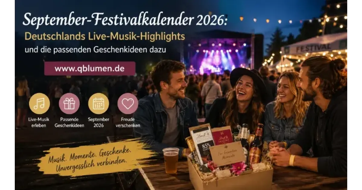 September-Festivalkalender 2026: Deutschlands Live-Musik-Highlights und die passenden Geschenkideen dazu