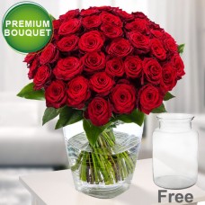 Premium Bouquet Paris mit Premium-Vase