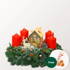 Kranz Leuchtender Advent (Ø 40 cm) mit 3 Ferrero Giotto