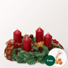 Kranz Red Glory (Ø 30 cm) mit 3 Ferrero Giotto