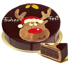 Dessertkuchen Rentier „Frohes Fest“