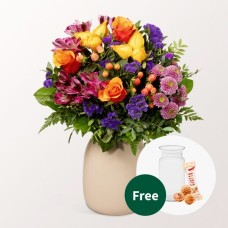 Blumenstrauß Herbstromanze mit Vase
