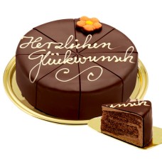 Dessert Sachertorte "Herzlicher GluCkwunsch"