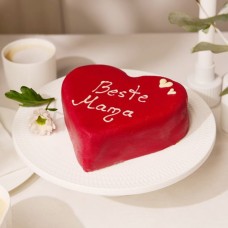 Erdbeer-Herzkuchen „Beste Mama“