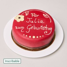 Beschriftbarer Waldhimbeerkuchen
