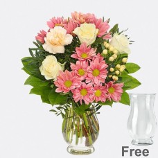 Blumenstrauß Frühlingsmorgen mit Vase &amp; 2 Ferrero Rocher