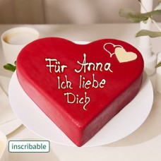 Herztorte mit individuellem Text