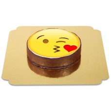 Kuchen Sacher Emoji Kuss