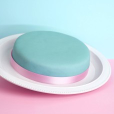 Blauer Kuchen mit Schleife (Klein (18 cm (6 Teile)))
