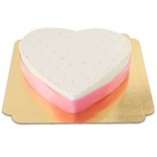 Heart-shaped birthday cake (Medium (25 X 24 cm (10 shares)))