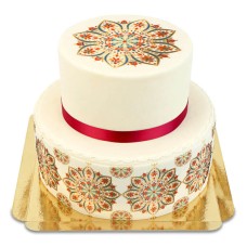 Deluxe-Mandala-Torte mit 2 Etagen