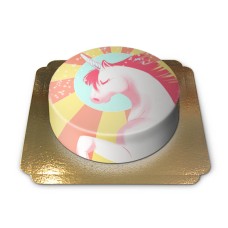 Yellow &amp; Red Unicorn Cake (Klein (6 - 8 Teile))