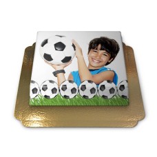 Torte und Bilderrahmen mit Fußballmotiv (Klein (20 cm x 14 cm (6 Teile)))