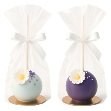 Cake Pops „Magie der Blumen“ weiß und lila (10 Stück)