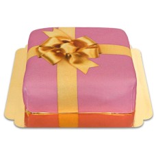 Rosa Geschenkbox-Kuchen