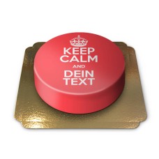 Roter Kuchen „Keep Calm and...“ (Klein (18 cm (6 Teile)))