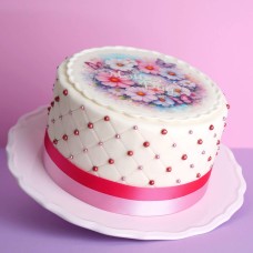 Deluxe-Blumentorte zum Muttertag (Klein (18 cm (12 Teile)))