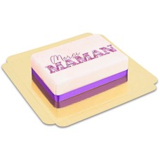 Lila „Danke Mama“-Torte (Klein (20x14 cm (6 Teile)))