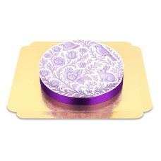 Porzellantorte mit Lavendelmuster (Klein (18 cm (6 Teile)))