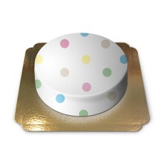 Pastel Dots White Cake (Small (18 cm(6-8 slices)))