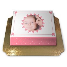 Pastel Pink Photo Cake (Small (6 Units))
