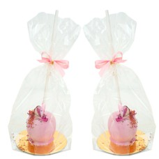Cake-Pops Deluxe Rosen mit Rosenblättern (10 Stück)