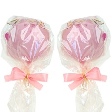Cake-Pops rund Rosen mit Rosenblättern (12 Stück)