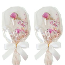 Weiße Cake-Pops mit Rosenblättern (10 Stück)