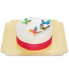 Embossed Butterflies Cake (Small (18 cm(6-8 slices)))
