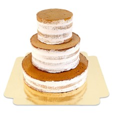 Dreistöckige Vanille-Naked-Cake