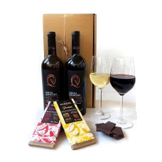 Bordeauxwein und Schokolade