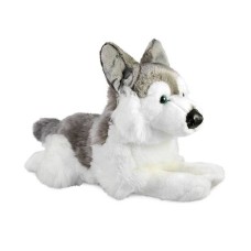Hundekuscheltier Husky (liegend, 34 cm)