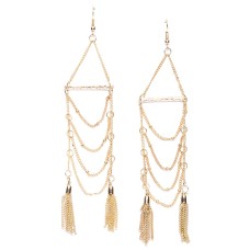Majestic Tassel Lange Ohrringe in Gold