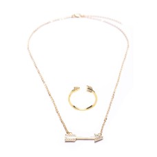 Pfeil Halskette und Ring Schmuck-Set