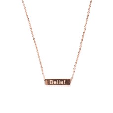 Bestätigung Bar Halskette Rose Gold