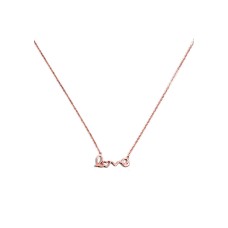 Scripted Love Statement zarte Halskette in Roségold