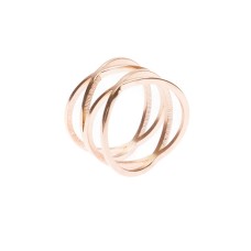 Doppelt gekreuzter Ring Roségold