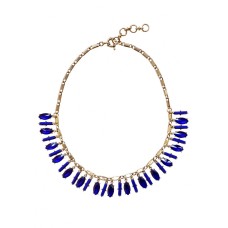 Royal Blue Jewels Statement Halskette