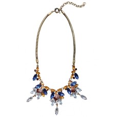 Glitter Statement Halskette in der Marine