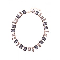 Graue Glitzer-Statement-Halskette