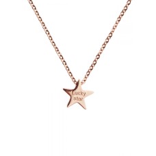 Zarte Lucky Star Rose Gold Halskette