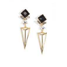 Edel schwarze und goldene Ohrringe