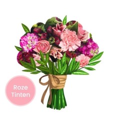 Rosa Überraschungsstrauß (klein)