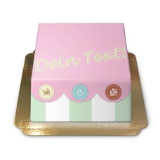Baby Spielzeugkiste Torte (rosa)