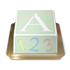 Kinderspielzeugkiste Torte (grün)